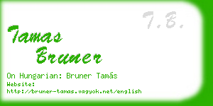 tamas bruner business card